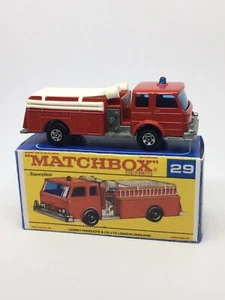 Matchbox Lesney #29 Bomba Personalizada Superrápida Camión de Bomberos Repro Caja F. - Imagen 1 de 6