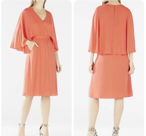 VALENTINO Abito kimono mantello BCBG Max Azria BRITTNI estate primavera matrimonio semi formale taglia S