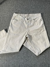 Hickey Freeman Light Khaki Denim Designer Jeans Mens 36x27