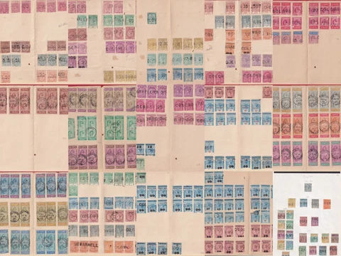 Ceylon Telegraph Revenue Fiscal stamps Collection Cover