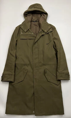 Parka Maison Martin Margiela 14 MMM14 Hecha en Italia Larga con Capucha Verde Ejército Foto 1 de 4