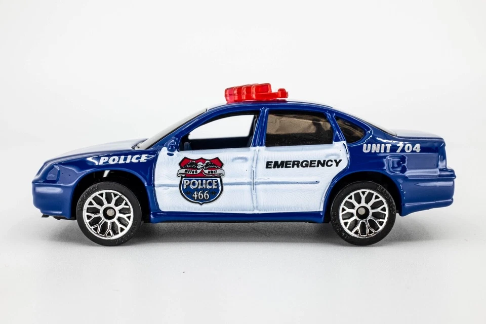 2005 Matchbox #3 Chevrolet® Impala™ Police BLUE | EMERGENCY BLACK TEXT | MINT - Image 1 of 1