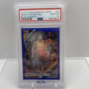 2019 Donruss Optic Donovan Mitchell Blue Velocity PSA 10 - Picture 1 of 2