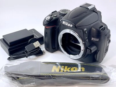 【Near MINT】 Nikon D5000 SLR Digital Camera Body Black from JAPAN - image 1 of 4