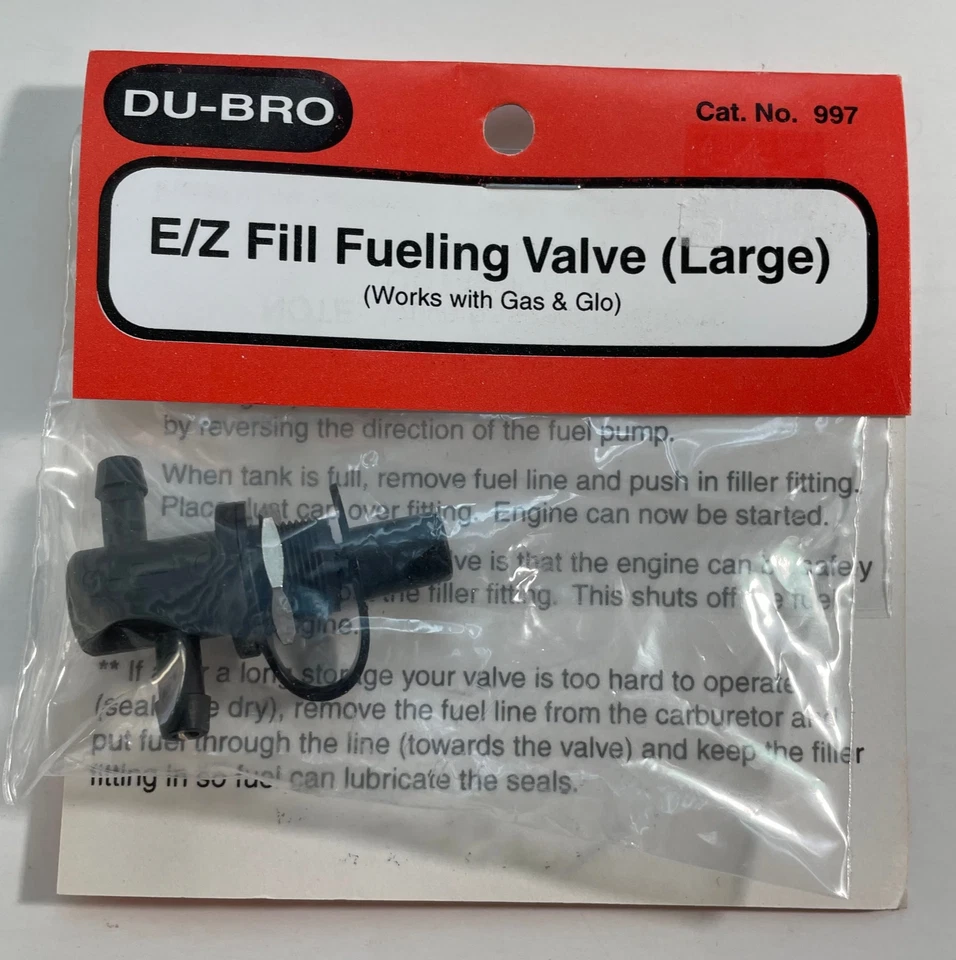 Du-Bro Large E/Z Fill Fueling Valve #997 - Image 1 of 1