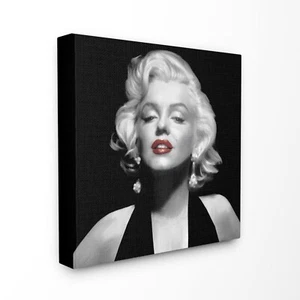 Stupell Industries Marilyn Red Lips Illustration Canvas Wall Art, 30 x 30, Mu... - Picture 1 of 6