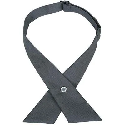 Pajarita ajustable entrecruzada uniforme escolar lazos pre atados para mujeres/niñas gris Foto 1 de 2