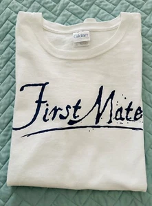 Gildan S/S T-Shirt "First Mate" 100 % Baumwolle Maritim EUC Bootfahren Segeln - Bild 1 von 3