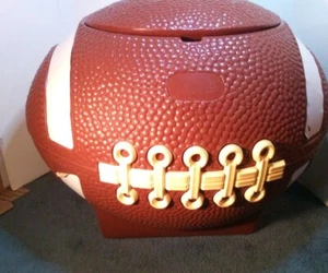 Little Tikes Football Toy Box W/Lid Large Blow Mold Some WearSee Photos Descript - Picture 1 of 14