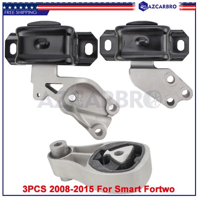 JUEGO DE 3 SOPORTES DE MOTOR Y TRANSMISIÓN -- SE ADAPTA A SMART FORTWO 2008-2015 (1,0 L, L3) Foto 1 de 4