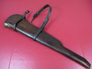 Span-Am War Era US Army M1898 Krag Carbine Leather Scabbard 3rd Type - w/Straps - Picture 1 of 16
