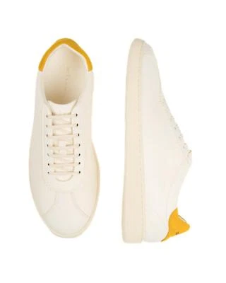 Kiton $1,420 Nuevo en Caja Blanco Amarillo Piel de Ciervo Tenis Zapatos (7.5 UK) 8.5 US Foto 1 de 4