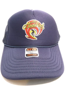 Otto Alpha Chi Omega's VT 20th Annual Mock Rock Blue Snapback Trucker Hat Cap - Picture 1 of 8
