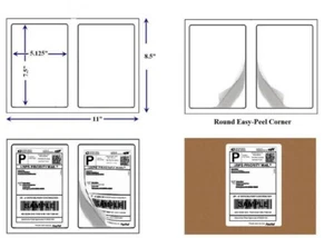 Premium Shipping Labels for Laser Printer Inkjet 7.5 x 5.12 Lot 50/100/200/2000 - Picture 1 of 2