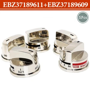 5pcs Gas Stove Oven Range Knob for LG LRG30355ST LRG30357ST Burner Control Knob - Picture 1 of 11