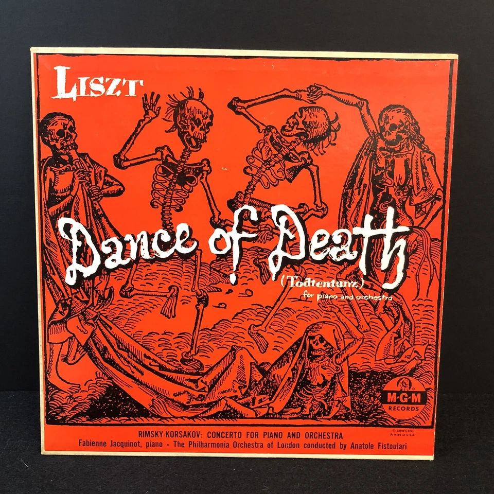 Dance Of Death by Liszt Record MGM pianist F Jacquinot  Satanic Demonic Cover Foto 1 de 4