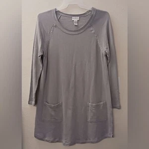 Soft Surroundings Women's Grey Tunic Dress With Front Pockets Size Large - Picture 1 of 8