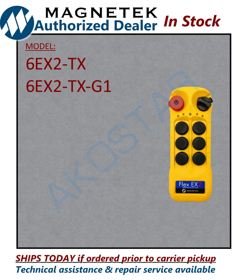 Magnetek Flex 6EX2 Radio Remote Control replacement spare Transmitter unit - Image 1 of 1