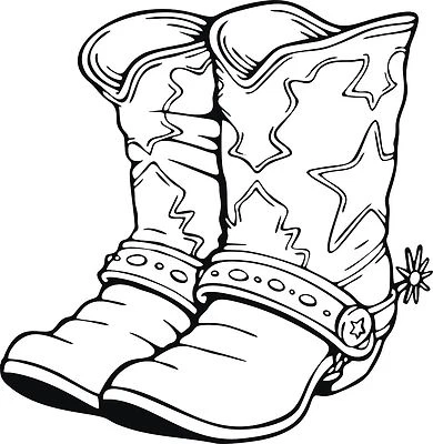 Cowboy Cowgirl Boots Western Rodeo Car Truck Window Vinyl Decal Sticker - Image 1 of 2