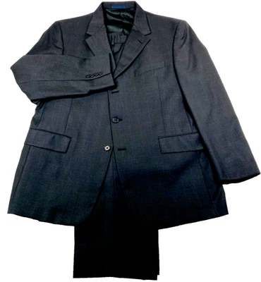 Traje Daniel Cremieux Loro Piana Lana Cuadros Gris 3 Botones 44 46 Pantalón Plisado 40 Foto 1 de 4