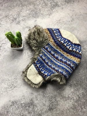 Sombrero completo Mohair Ushanka de piel sintética de colección gorra cazador trampero talla OS japonés Foto 1 de 4