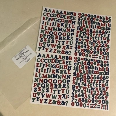 Creative Memories Jeweltone Mini ABC/123 Stickers - Image 1 of 2
