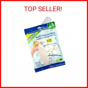WYSI Multi-Purpose Expandable Wipes, Just Add Water - 100 Compressed Tablets & T - Picture 1 of 1