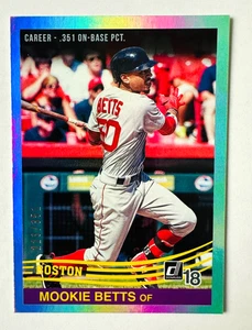 2018 Donruss Mookie Betts FOIL Parallel Card SP #/351 Red Sox Star! - Picture 1 of 3