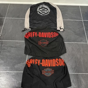 Lot Of 3 Harley Davidson Motorcycles Fabric Drawstring Helmet/Dust Cover Bags - Picture 1 of 4