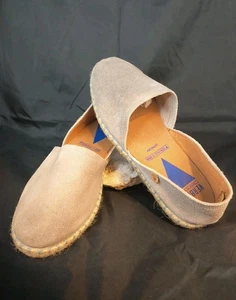 Verbenas Carmen Womens 39 EU Shoes Khaki Suede Leather Espadrille Flat Sandals - Picture 1 of 9