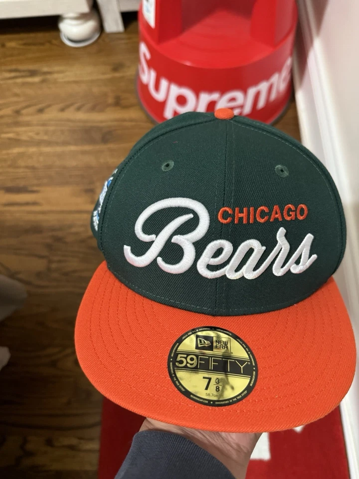New Era Chicago Bears Fitted Cap Embroidered Size 7 3/8 - Image 1 of 4