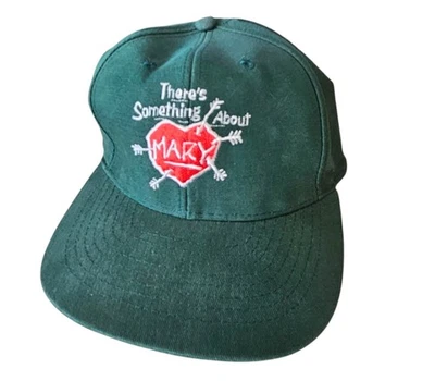 RARO~There's Something About Mary Cast/Crew Película Promo Gorra Verde Ajustable Foto 1 de 3