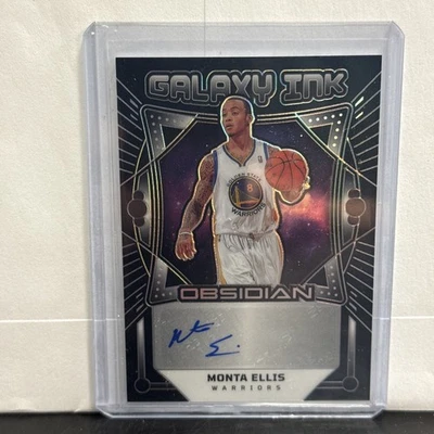 Monta Ellis 2024-25 Panini Obsidian Galaxy Ink Auto SP 8/149 Warriors   - Image 1 of 2