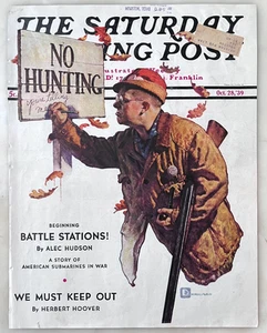 Saturday Evening Post magazine October 28, 1939 - Cover Only, cover by Douglas - Picture 1 of 1