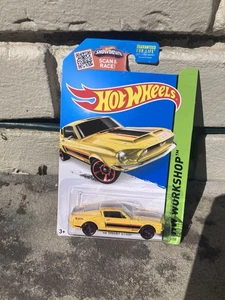 HOT WHEELS YELLOW 2014 #226 1968 FORD 68 SHELBY GT500 MUSTANG STREET OUTLAW ROD - Picture 1 of 1