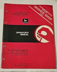 John Deere 125 Gas Skid Steer Loader Operators Manual JD ORIGINAL - Picture 1 of 8
