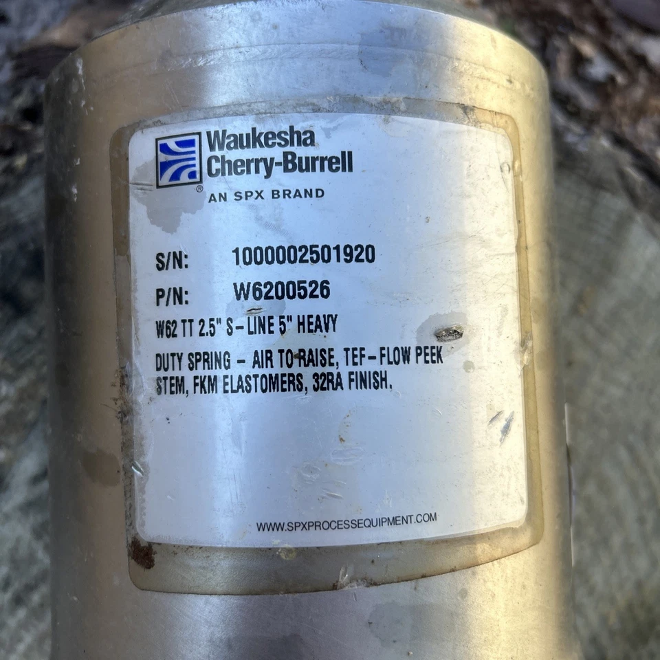 aukesha Cherry-Burrell W62 2.5" Sanitary Divert Valve Air-Actuated S-Line 316SS - Image 1 of 4