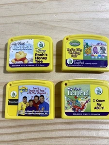 My First LeapPad Preschool Learning Game Cartridges Lot - Pooh, Wiggles, ABCs - Picture 1 of 1