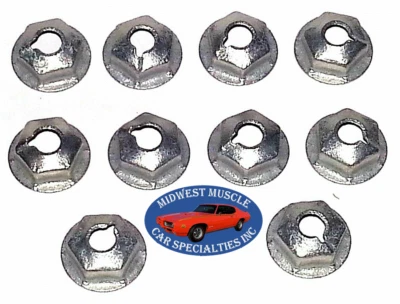Ford Lincoln Mercury #10-32 Fender Quarter Trunk Trim Clip Molding Nuts 10pcs P - Image 1 of 4