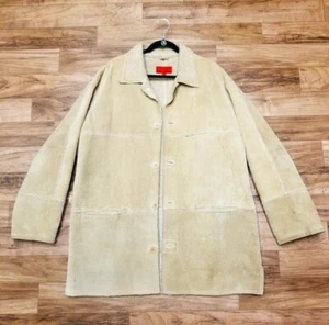 Vintage Report Collection Men's Shearling Leather 3/4 Coat Jacket /Sz Xl - Picture 1 of 8