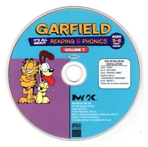 GARFIELD Reading & Phonics (Ages 5-6) (PC-CD, 2004) for Windows-NEW CD in SLEEVE - Picture 1 of 3