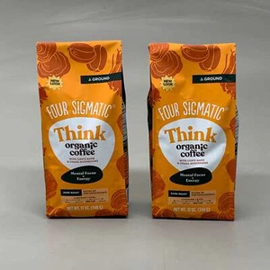 FOUR SIGMATIC (2 PACK) Think Organic Coffee Lions Mane Chaga Mushroom 12 oz 7/25 - Picture 1 of 20