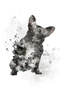 IMPRESIÓN ARTÍSTICA Bulldog Francés, regalo para amantes de los perros, arte de pared, decoración del hogar, regalo - Imagen 1 de 4