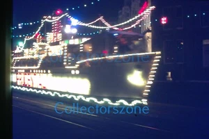 35mm Slide 1970's Blackpool Illuminations ocean Liner Tram - Picture 1 of 1