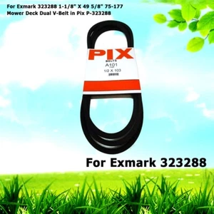 For Exmark 323288 1-1/8" X 49 5/8" 75-177 Mower Deck Dual V-Belt in Pix P-323288 - Picture 1 of 7