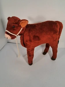 2013 American Girl Caroline 11" Red Plush Cow Garnet Stuffed Animal Toy - Picture 1 of 3