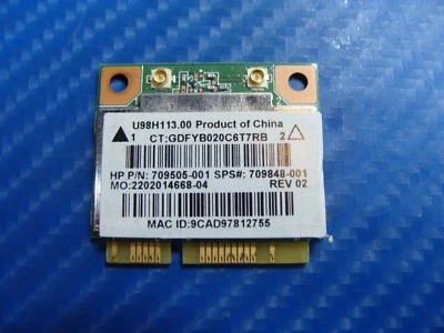 HP Pavilion 15-p043cl 15.6" Genuine WiFi Wireless Card 709505-001 709848-001 ER* - Image 1 of 2
