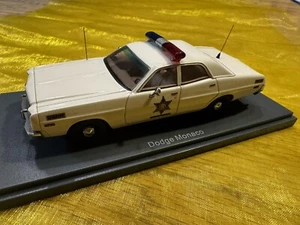 1:43 Neo Scale Dodge Monaco Hazzard Police Rosco Patrol Car 1974, altweiß - Bild 1 von 4