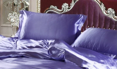 Nuevas sábanas de satén de seda funda de almohada estándar Queen lisa ropa de cama funda de almohada lisa Foto 1 de 3
