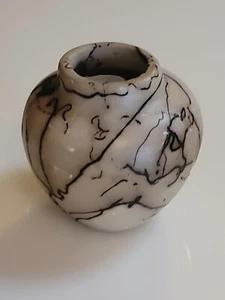 Navajo Pottery Small Horsehair Vase Pot Signed Yazzie Nav USA Mesa Verde Pottery - Bild 1 von 23
